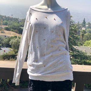 Heather Grey Spiked Sweatshirt